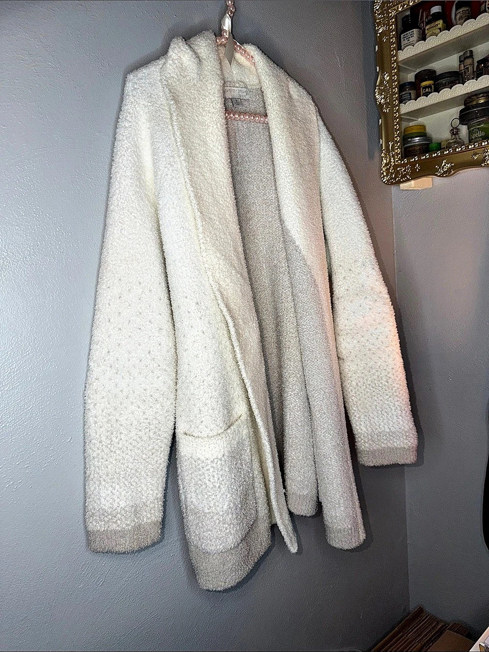 Barefoot Dreams CozyChic Lite Cardigan CozyChic Cardigan in White Medium Like